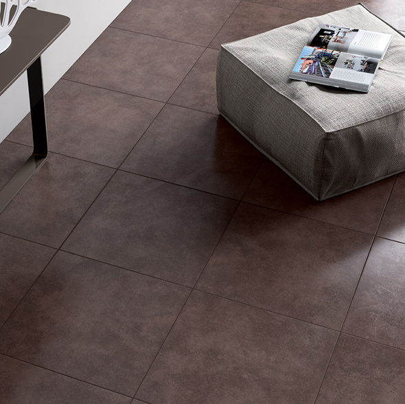 Interior Gres Fine Porcellanato Smaltato Brown 60x60 / 30x60 Serie Cementi Artistica Due Piastrelle & Mosaici