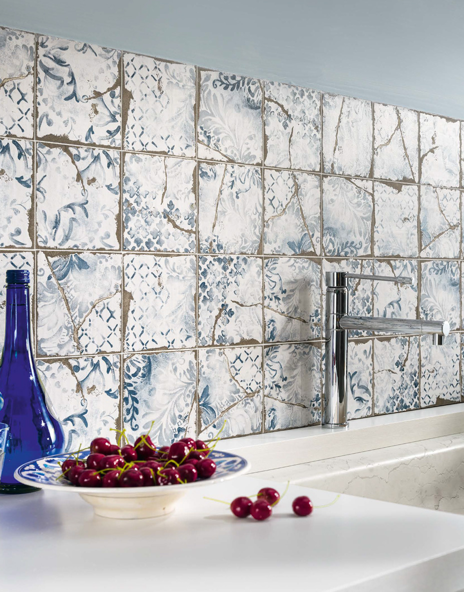 Maiolica Blu 15x15 Gres fine porcellanato smaltato Cottage Serie Floor and More Piemme Ceramiche Piastrelle & Mosaici