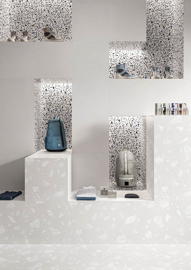 White Minimal / White Classic / White Rock 60x60 Medley Serie Effetto Pietra Ergon Piastrelle & Mosaici