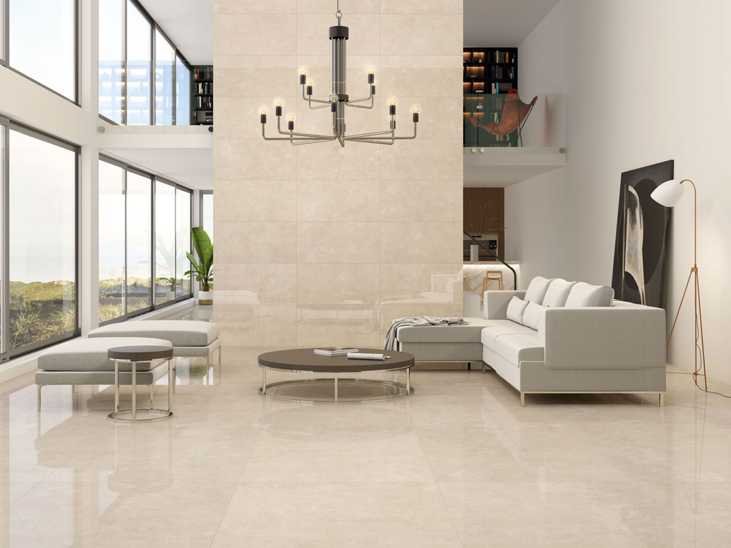 Selecta Crema Marfil 59,2x118,4 Rett. + Selecta Crema Marfil 100x100 Rett. Rivestimento & Pavimento Pasta Bianca Gres Porcellanato Selecta Crema Marfil Serie Effetto Marmo Ibero Porcelánico Piastrelle & Mosaici