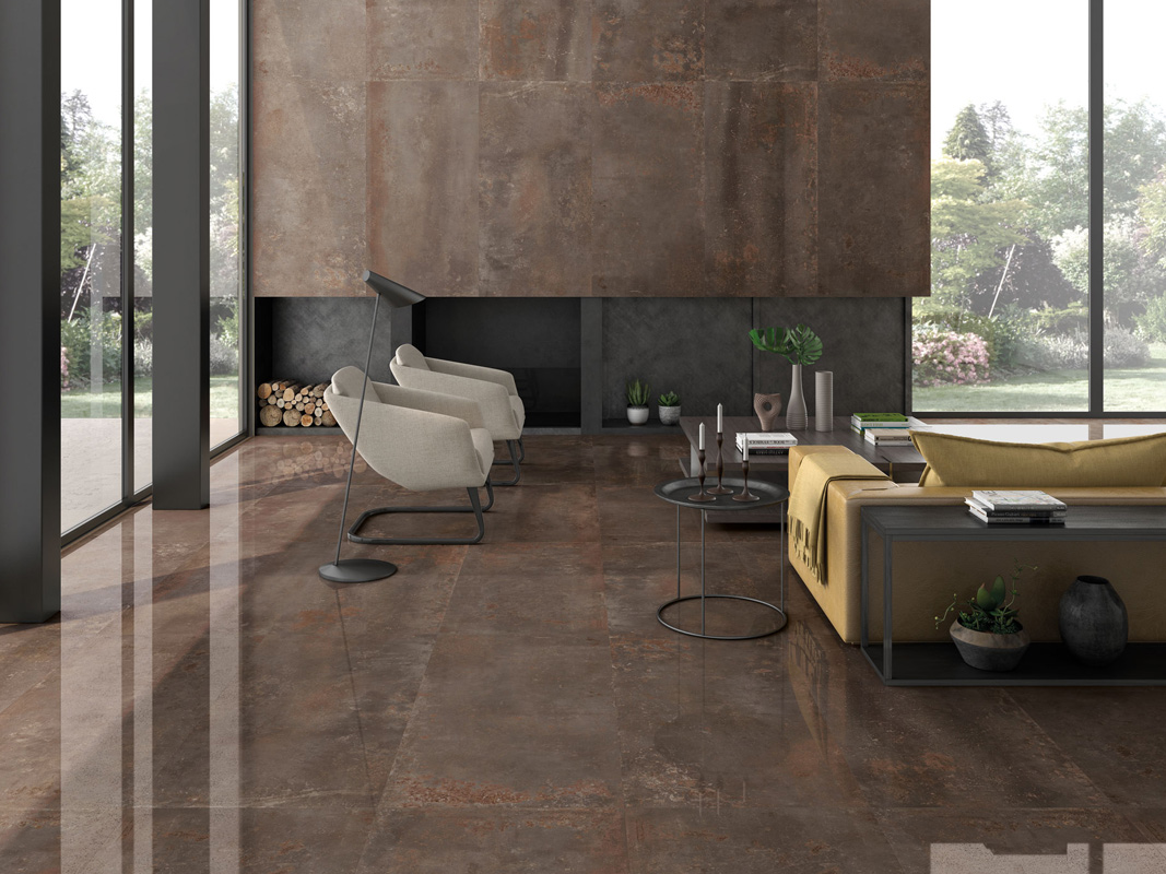 Oxide 60x120 Naturale e Lappato Rett. Pavimento Gres Porcellanato Gravity Serie Effetto Metallo Ibero Porcelánico Piastrelle & Mosaici