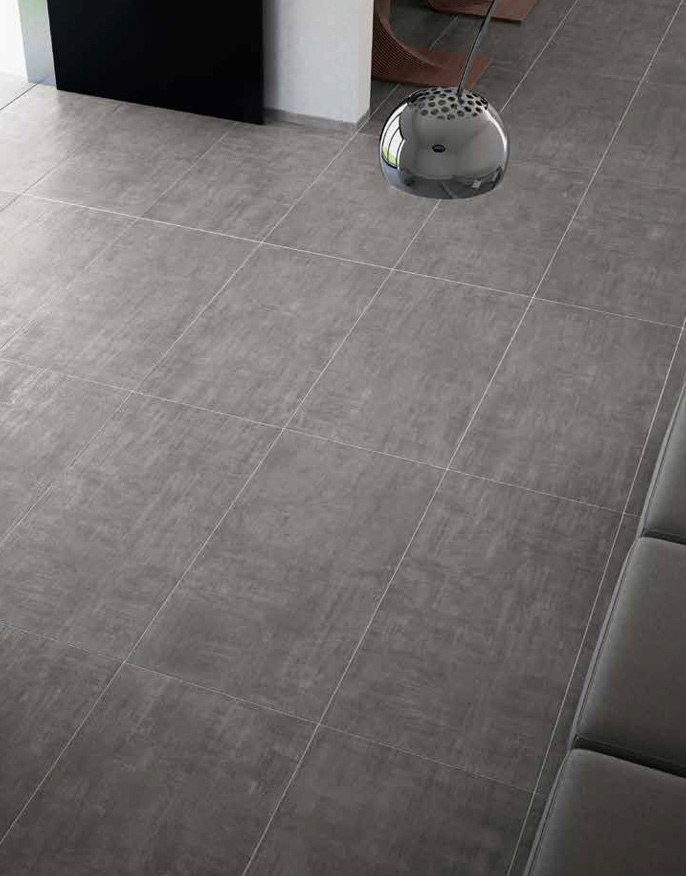 Floor: Dark Grey 61,3x122,6 Rettificato Level Floor Serie Cemento Il Cavallino Ceramiche Piastrelle & Mosaici