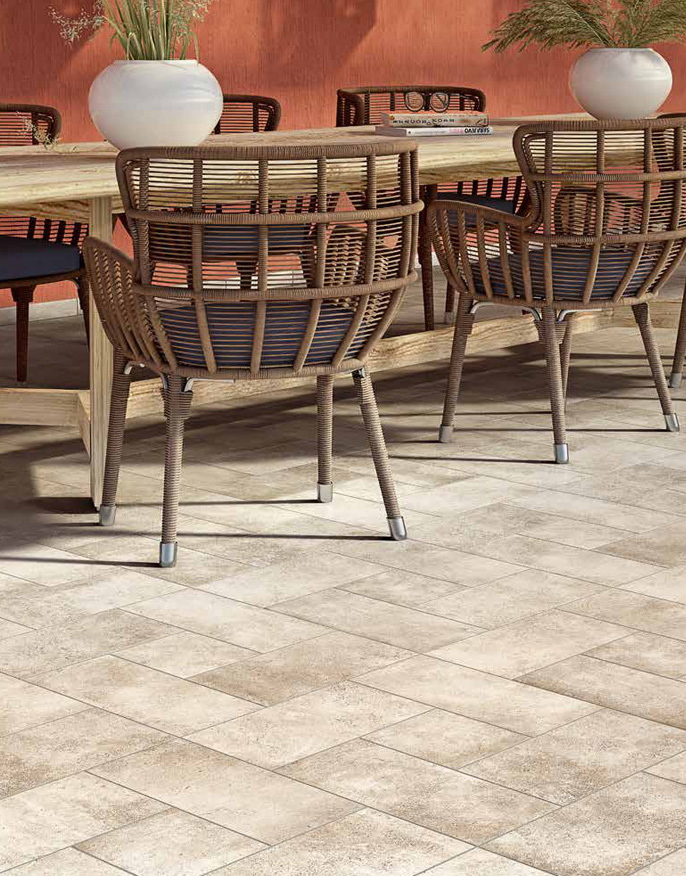 Floor: Beige 20x40 Naturale Strutturato Outdoor Meteora Serie Cemento Il Cavallino Ceramiche Piastrelle & Mosaici
