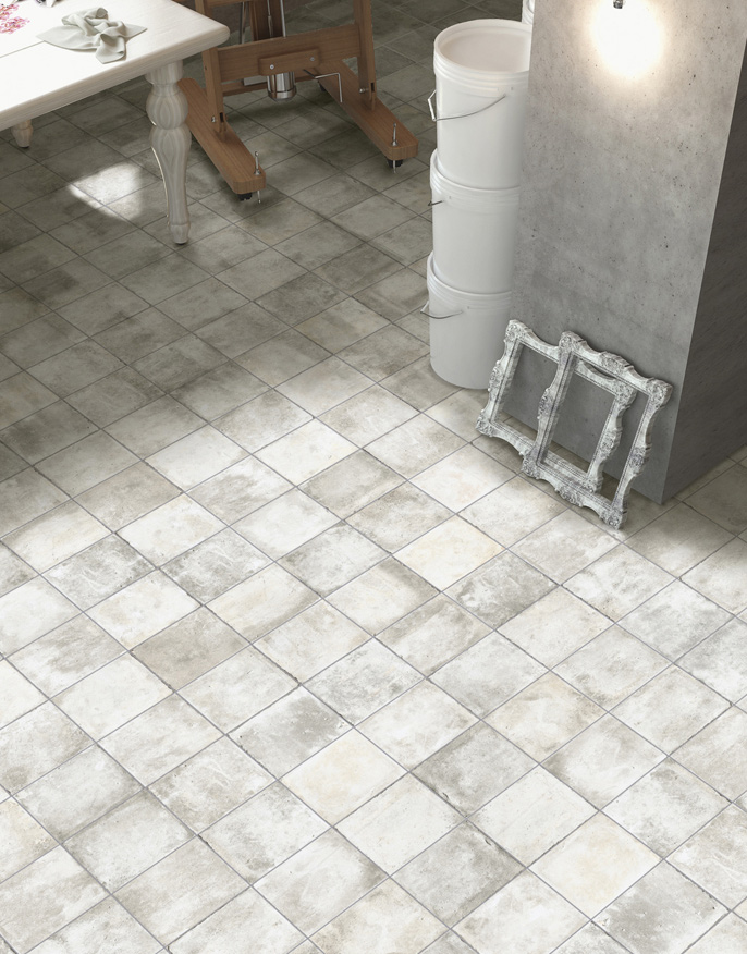 Floor: Bianco 20x20 Meteora Serie Cemento Il Cavallino Ceramiche Piastrelle & Mosaici