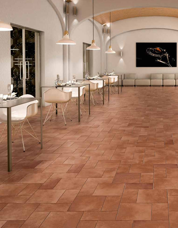 Floor: Cotto 30,6x30,6 / 15,1x30,6 Naturale Strutturato Bordo Mosso Country Serie Cotto Il Cavallino Ceramiche Piastrelle & Mosaici