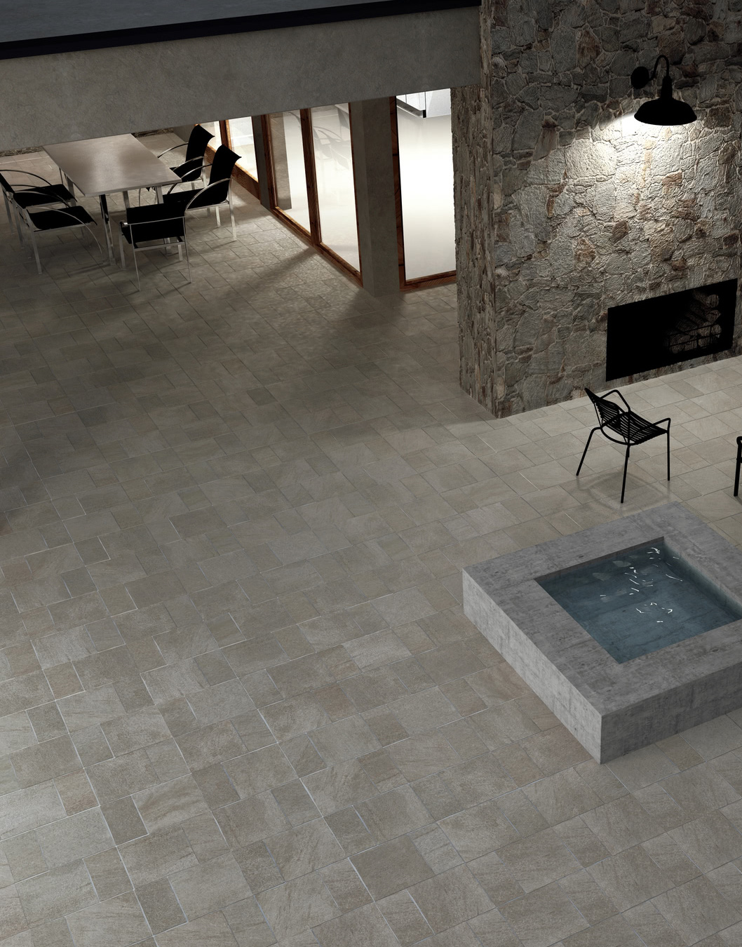 Floor: Grigio 30,6x30,6 / 15,1x30,6 Outdoor Naturale Strutturato Bordo Mosso Etruria Serie Pietra Il Cavallino Ceramiche Piastrelle & Mosaici