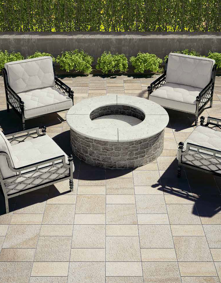 Floor: Sant'Antonio 30,6x30,6 / 15,1x30,6 Naturale Strutturato Bordo Dritto Outdoor + Elemento L Monolitico Outdoor 15x30x4 Santi Serie Pietra Il Cavallino Ceramiche Piastrelle & Mosaici