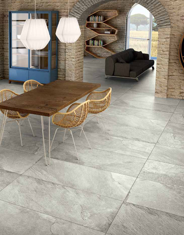 Floor: White 61,3x122,6 Rettificato Strutturato Tribeca Serie Pietra Il Cavallino Ceramiche Piastrelle & Mosaici