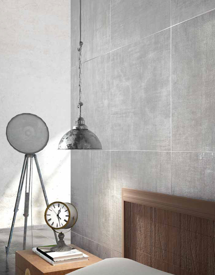 Wall: Grey 61x61 Floor: Anthracite 61x61 Level Wall Serie Rivestimenti Il Cavallino Ceramiche Piastrelle & Mosaici