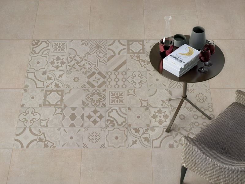 Beige 20x20 Serie Cementina Pavimento Gres Porcellanato Smaltato Progetto Baucer Piastrelle & Mosaici