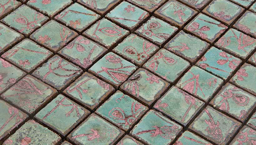 CAMPOCHIARO GLIT Supporto Smaltato Lucida Serie Terre Ancien Hydre Ston Piastrelle & Mosaici
