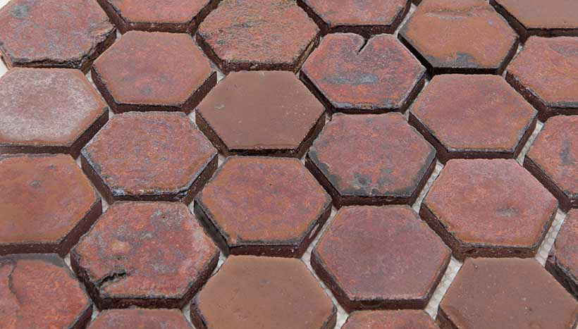 ESAGONO 45 COTTO SMALTATO Supporto Smaltato Lucida Serie Terre Ancien Hydre Ston Piastrelle & Mosaici
