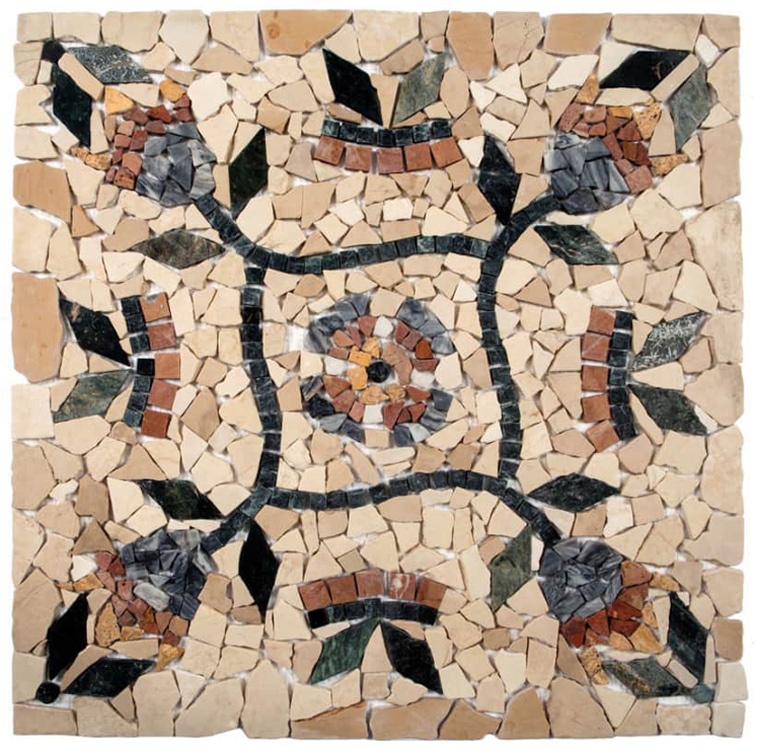 FIORI 66x66 ROSONE Pietra Naturale Opaca Serie Fasce&Rosoni Hydre Ston Piastrelle & Mosaici