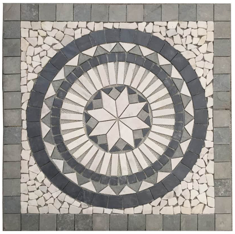 GIOVE 67x67 ROSONE Pietra Naturale Opaca Serie Fasce&Rosoni Hydre Ston Piastrelle & Mosaici