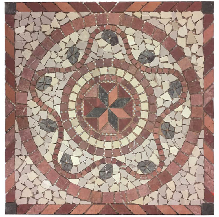 GROSSETO ROSSO 67x67 ROSONE Pietra Naturale Opaca Serie Fasce&Rosoni Hydre Ston Piastrelle & Mosaici