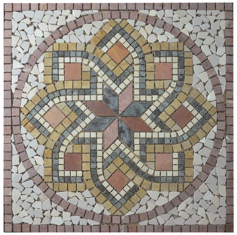 GUBBIO 67x67 ROSONE Pietra Naturale Opaca Serie Fasce&Rosoni Hydre Ston Piastrelle & Mosaici