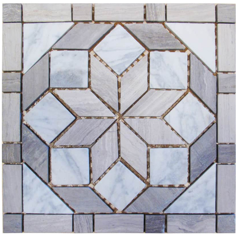 HELSINKI 30x30 ROSONE Pietra Naturale Opaca Serie Fasce&Rosoni Hydre Ston Piastrelle & Mosaici