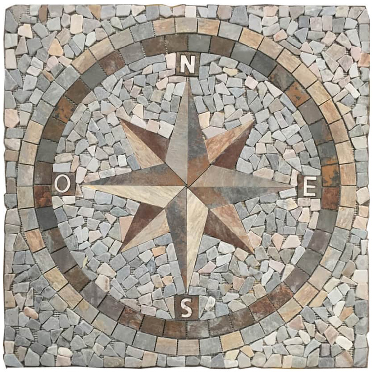 MARTE 60x60 ROSONE Pietra Naturale Opaca Serie Fasce&Rosoni Hydre Ston Piastrelle & Mosaici