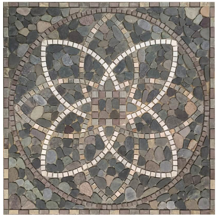 PLUTONE 100x100 ROSONE Pietra Naturale Opaca Serie Fasce&Rosoni Hydre Ston Piastrelle & Mosaici
