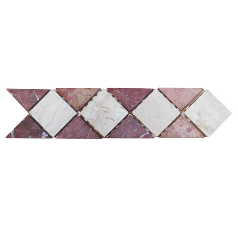 SCACCHI ROSSA 7x28 FASCIA Pietra Naturale Opaca Serie Fasce&Rosoni Hydre Ston Piastrelle & Mosaici