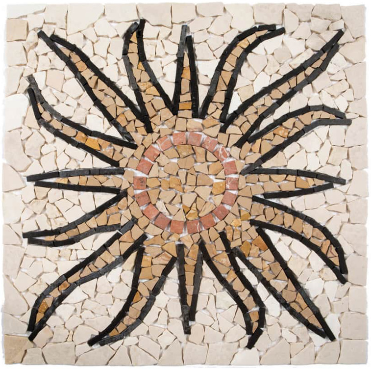 SOLE 66x66 ROSONE Pietra Naturale Opaca Serie Fasce&Rosoni Hydre Ston Piastrelle & Mosaici