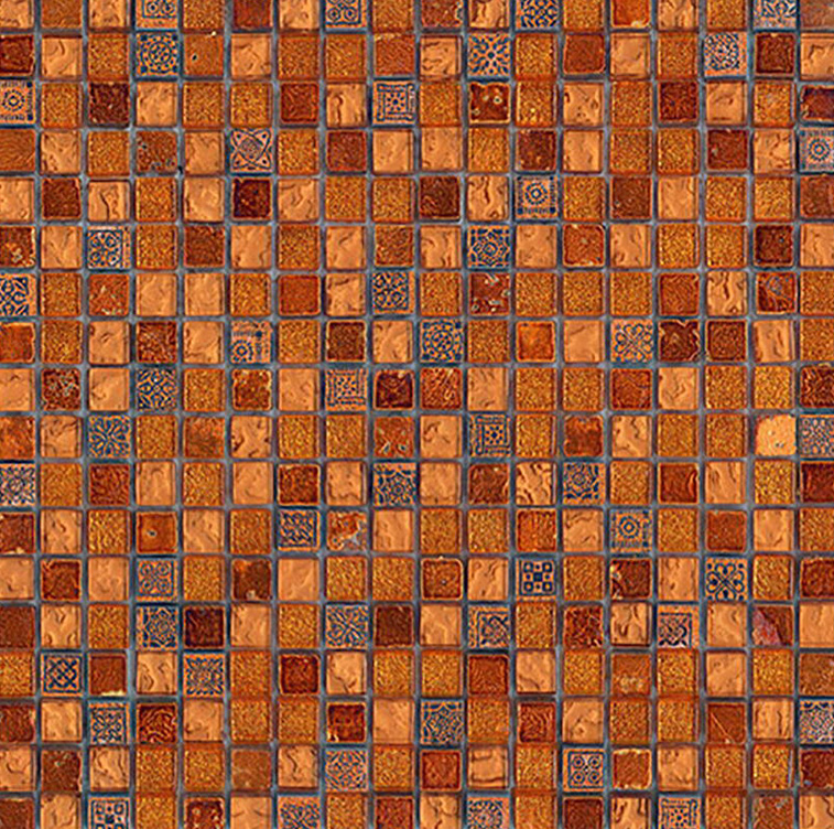 AMBRAGLIT Vetro / Pietra Naturale Rivestita di Lamina Metallica Lucida / Opaca / Irregolare Serie Lacca 15 Hydre Ston Piastrelle & Mosaici