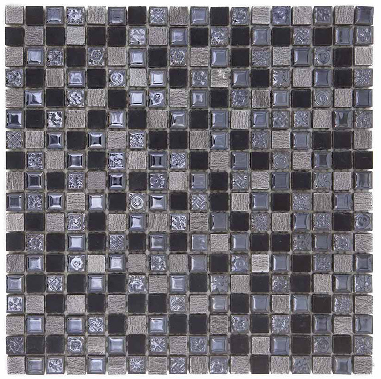 ARGENTO ARDESIA Supporto Smaltato / Pietra Naturale Rivestita di Lamina Metallica Lucida / Opaca / Irregolare Serie Lacca 15 Hydre Ston Piastrelle & Mosaici
