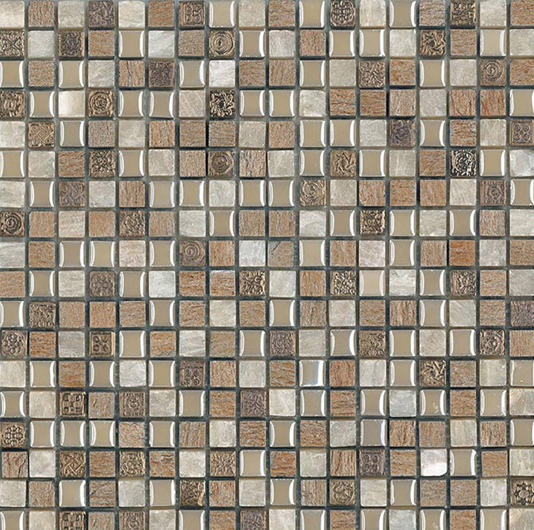 BEIGE ARDESIA Supporto Smaltato / Pietra Naturale Rivestita di Lamina Metallica Lucida / Opaca / Irregolare Serie Lacca 15 Hydre Ston Piastrelle & Mosaici