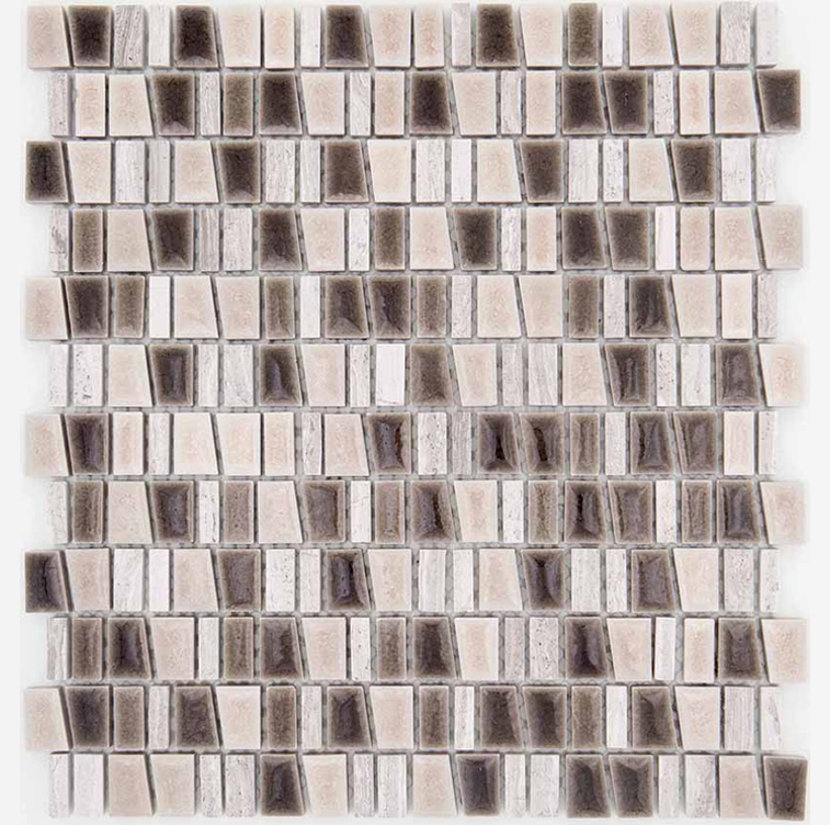 BEIGE Supporto Smaltato / Pietra Naturale Rivestita di Lamina Metallica Lucida / Opaca Serie Lacca Murini Hydre Ston Piastrelle & Mosaici