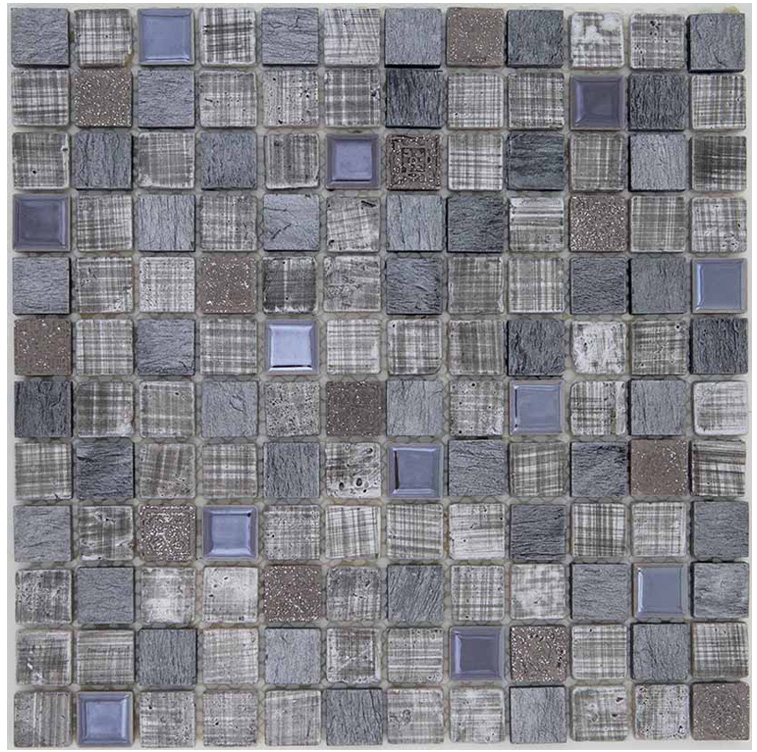 GREY TEX Supporto Smaltato / Pietra Naturale Rivestita di Lamina Metallica Opaca / Irregolare Serie Lacca 23 Hydre Ston Piastrelle & Mosaici