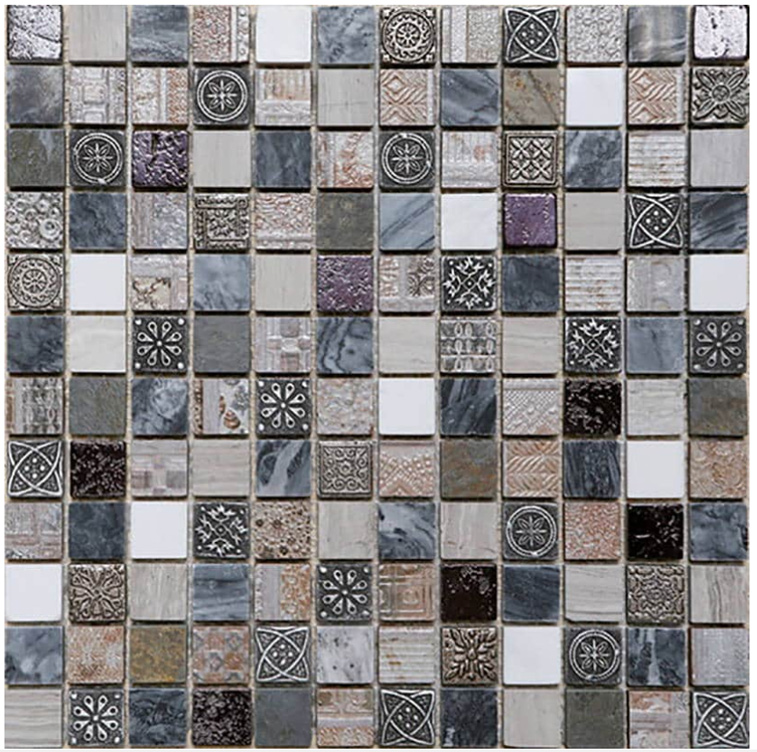 GREYIN Supporto Smaltato / Pietra Naturale / Pietra Naturale Rivestita di Lamina Metallica Opaca / Irregolare Serie Lacca 23 Hydre Ston Piastrelle & Mosaici