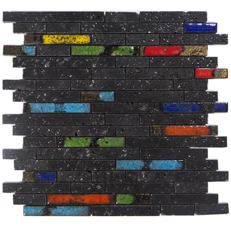 LAVA MULTICOLOR Supporto Smaltato / Pietra Naturale Rivestita di Lamina Metallica Lucida / Opaca / Irregolare Serie Lacca Multiformato Hydre Ston Piastrelle & Mosaici