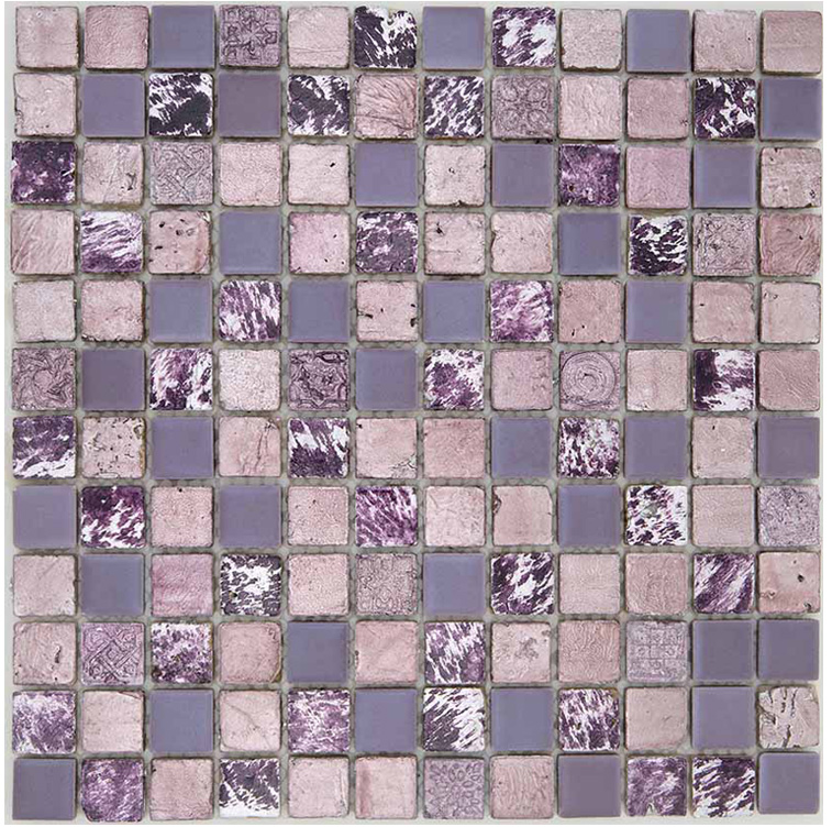 LILLA Supporto Smaltato / Pietra Naturale Rivestita di Lamina Metallica Lucida / Opaca / Irregolare Serie Lacca 23 Hydre Ston Piastrelle & Mosaici