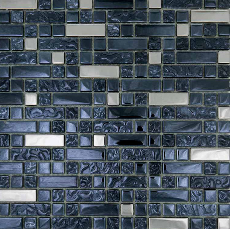 NEOX Vetro / Lamina di Acciaio Inox su Supporto Lucida / Opaca Serie Lacca Multiformato Hydre Ston Piastrelle & Mosaici