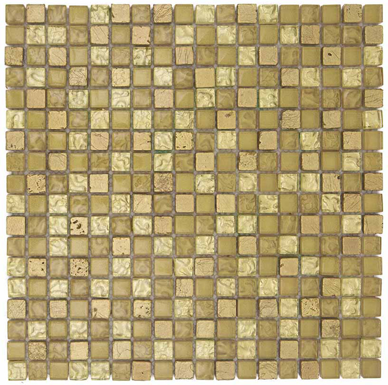 ORO CRYSTAL Vetro / Pietra Naturale Rivestita di Lamina Metallica Lucida / Opaca / Irregolare Serie Lacca 15 Hydre Ston Piastrelle & Mosaici