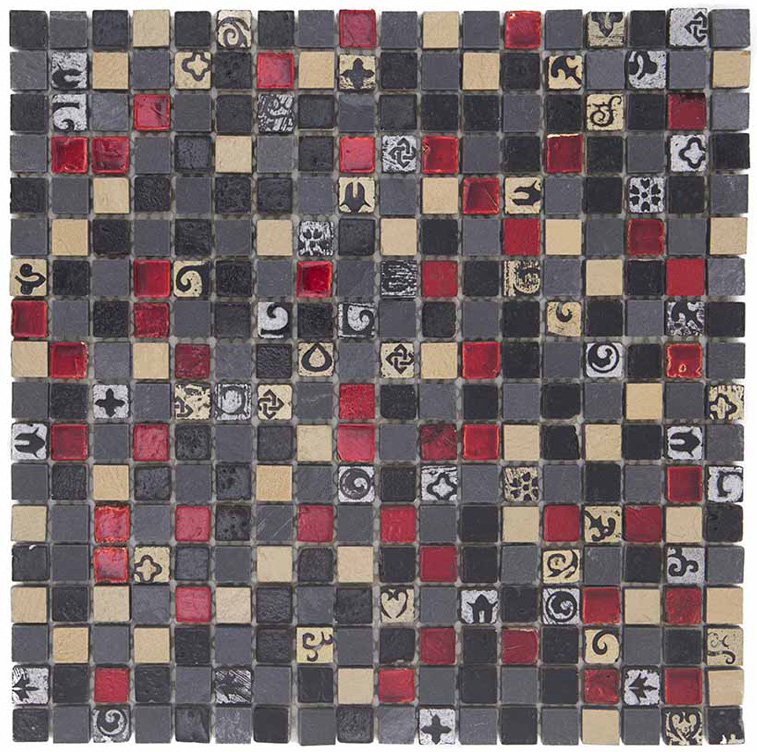 ROS 15 Pietra Naturale / Pietra Naturale Rivestita di Lamina Metallica Lucida / Opaca / Irregolare Serie Lacca 15 Hydre Ston Piastrelle & Mosaici