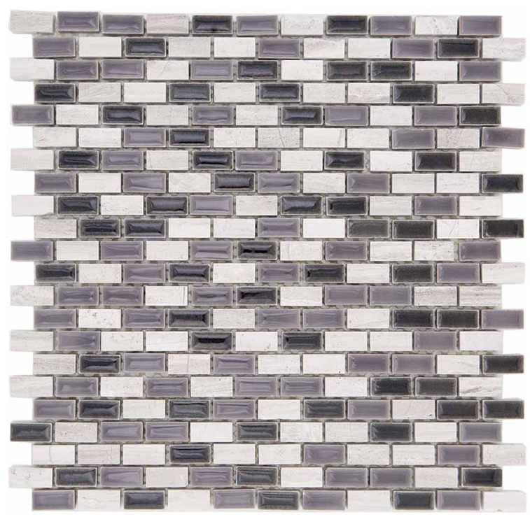TORTORA GRIGIO Supporto Smaltato / Pietra Naturale Lucida / Opaca Serie Lacca 11,5x25 Hydre Ston Piastrelle & Mosaici