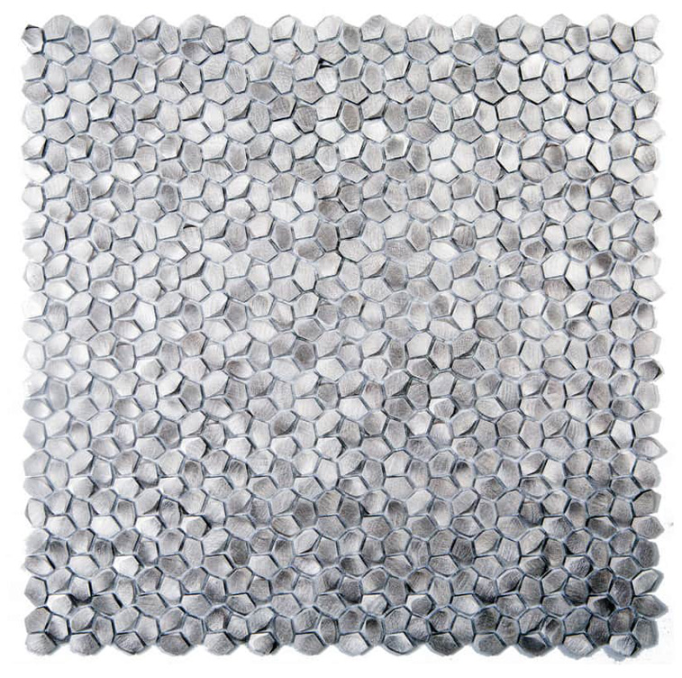BRIGTHON SILVER Alluminio Irregolare / Satinata Serie Metal Hydre Ston Piastrelle & Mosaici