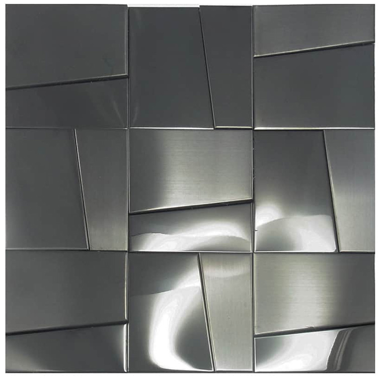 HASTINGS GREY Lamina di Acciaio Inox su Supporto Lucida / Opaca Serie Metal Hydre Ston Piastrelle & Mosaici