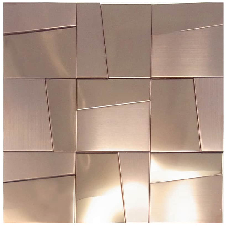 HASTINGS ROSE GOLD Lamina di Acciaio Inox su Supporto Lucida / Opaca Serie Metal Hydre Ston Piastrelle & Mosaici