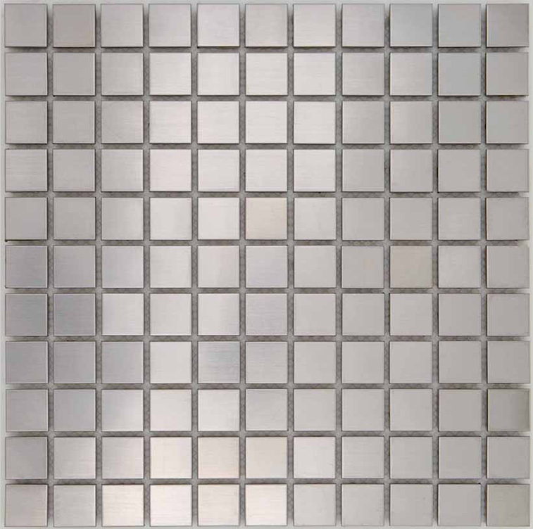 INOX 25x25 Lamina di Acciaio Inox su Supporto Satinata Serie Metal Hydre Ston Piastrelle & Mosaici