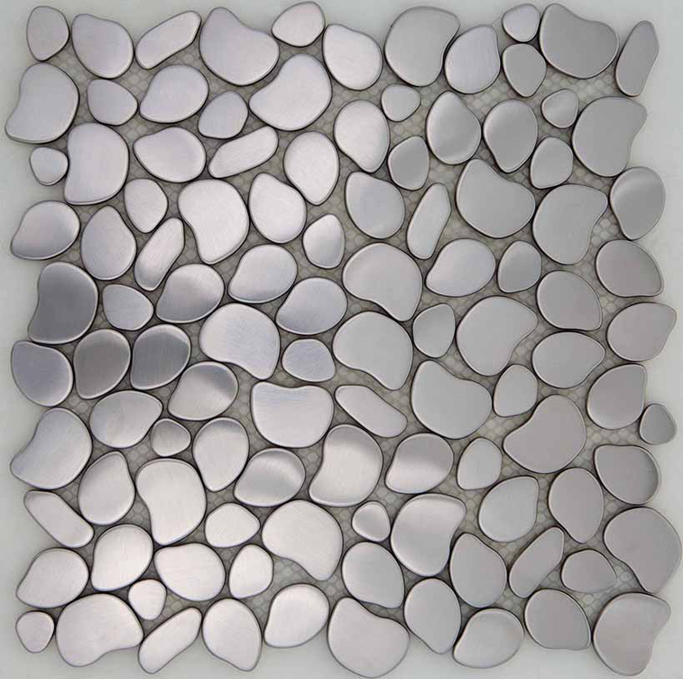INOX INCERTUM Lamina di Acciaio Inox su Supporto Satinata Serie Metal Hydre Ston Piastrelle & Mosaici