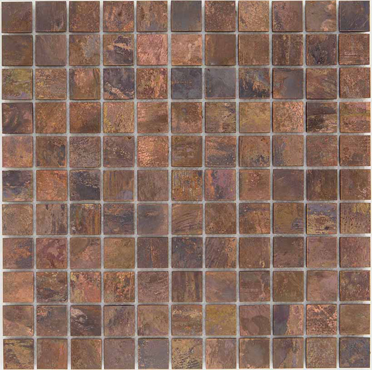 RAME 25x25 Lamina di Rame su Supporto Satinata Serie Metal Hydre Ston Piastrelle & Mosaici