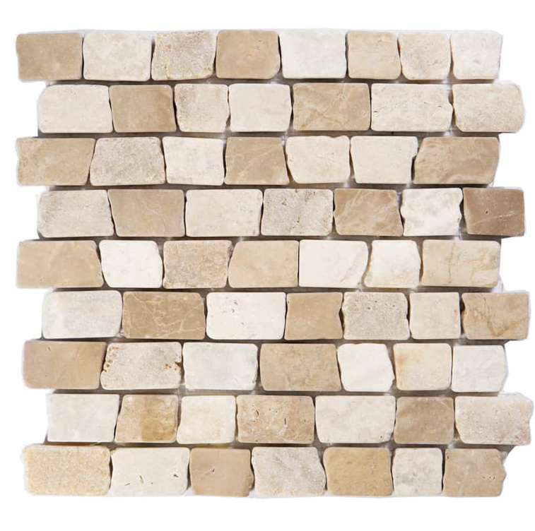 MIX BEIGE Pietra Naturale Opaca Serie Brick Pietrarreda Hydre Ston Piastrelle & Mosaici