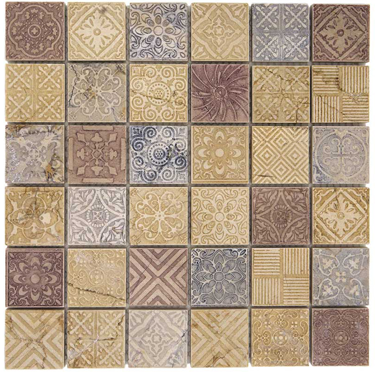QUADRO 5 ROSANTICO Pietra Naturale Opaca / Irregolare Serie Specials Pietrarreda Hydre Ston Piastrelle & Mosaici