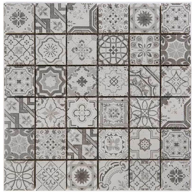 PIAZZA TIVOLI 48x48 Supporto Smaltato Opaca / Irregolare Serie Piazza Pietrarreda Hydre Ston Piastrelle & Mosaici