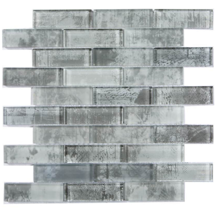 MERLETTO GRIGIO PERLA Vetro Lucida / Opaca Serie Vetro Hydre Ston Piastrelle & Mosaici