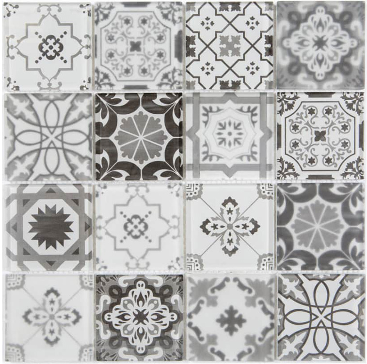 PATIO GREY Vetro Lucida / Opaca Serie Vetro Hydre Ston Piastrelle & Mosaici