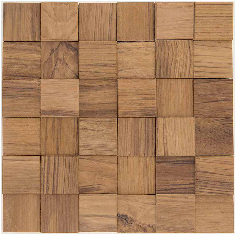 QUADRO TEAK Legno Opaca / Irregolare Serie Wooden Hydre Ston Piastrelle & Mosaici