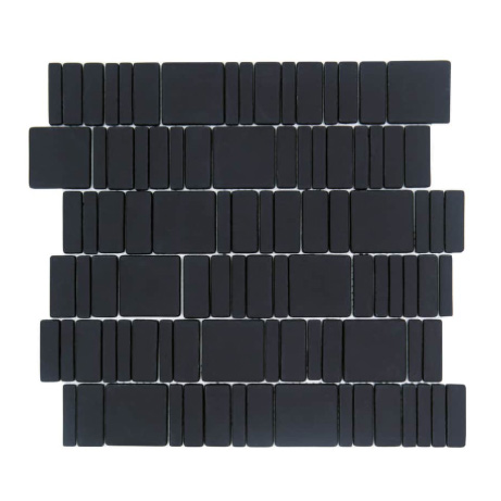 MULTIFORMATO 48 GRAPHITE Vetro Opaca Enamel Multiformato 48 Serie Mosaico Ston Piastrelle & Mosaici